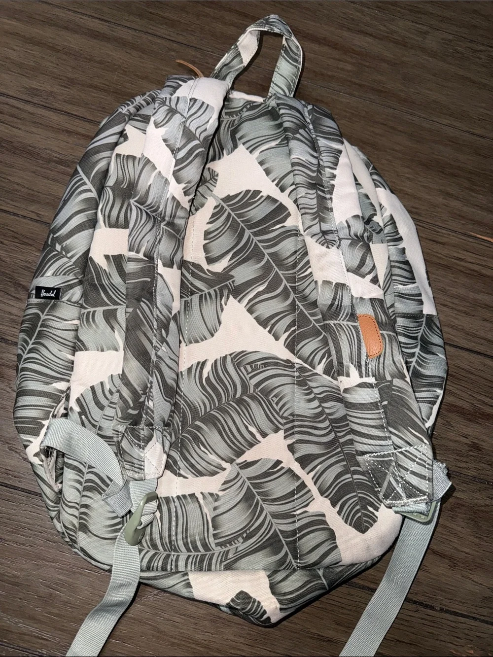 Herschel Supply Company Silver Birch Green Palm Leaf Print Backpack